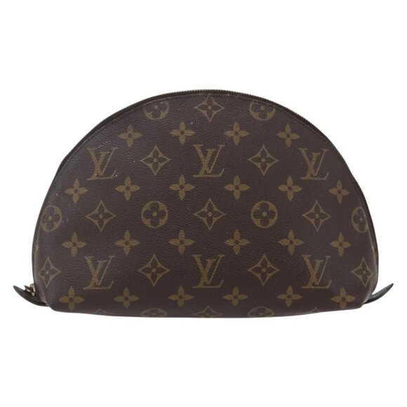 LOUIS VUITTON Monogram Trousse Demi Ronde Cosmetic Pouch M47520 LV Auth BA7198 - Picture 2 of 16